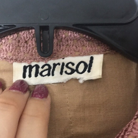 Vtg Marisol patchwork star button up fall winter cardigan coat size small - Picture 7 of 13